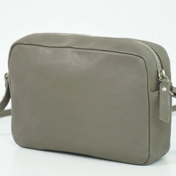 SAINT LAURENT Lou Leather Shoulder Crossbody Camera Bag Gray YSL - Picture 10 of 10